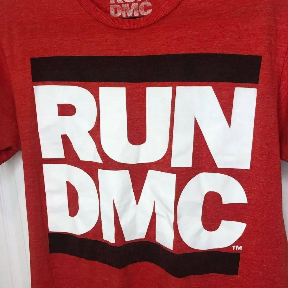 RUN DMC red shirt sleeve tee shirt, size medium - Picture 4 of 7